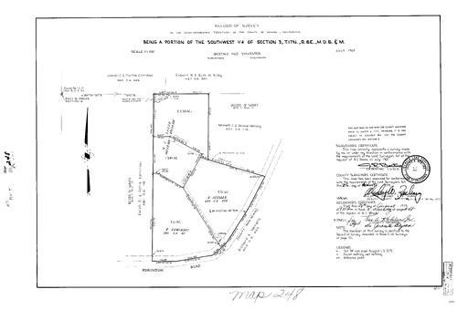 Click to see Record of Survey Book 5, pg. 248 (1975) of Nevada County Recorders Survey Maps Book 5