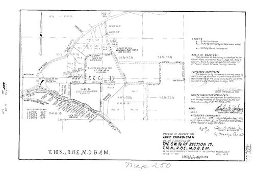 Click to see Record of Survey Book 5, pg. 250 (1975) of Nevada County Recorders Survey Maps Book 5