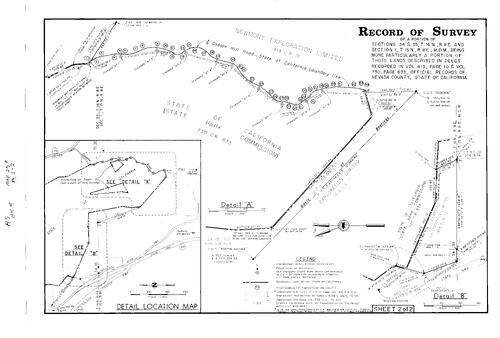 Click to see Record of Survey Book 5, pg. 258 (1975) of Nevada County Recorders Survey Maps Book 5