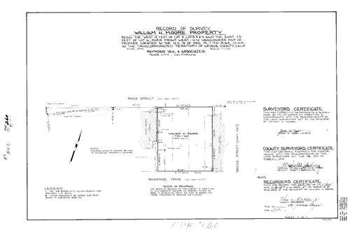 Click to see Record of Survey Book 5, pg. 260 (1975) of Nevada County Recorders Survey Maps Book 5