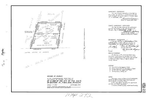 Click to see Record of Survey Book 5, pg. 272 (1975) of Nevada County Recorders Survey Maps Book 5