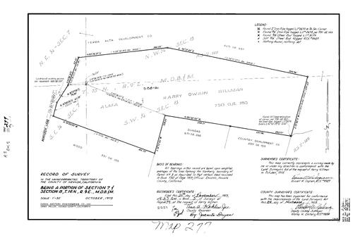 Click to see Record of Survey Book 5, pg. 277 (1975) of Nevada County Recorders Survey Maps Book 5