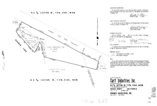 Click to see Record of Survey Book 5, pg. 283 (1975) of Nevada County Recorders Survey Maps Book 5