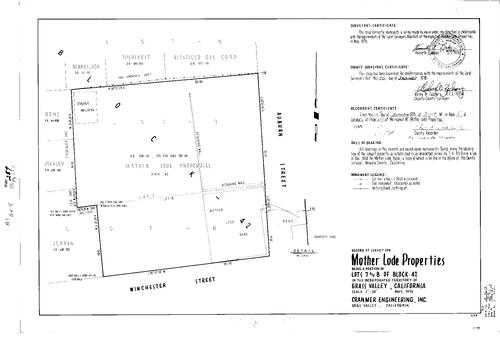 Click to see Record of Survey Book 5, pg. 287 (1976) of Nevada County Recorders Survey Maps Book 5