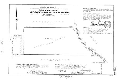 Click to see Record of Survey Book 6, pg. 1 (1976) of Nevada County Recorders Survey Maps Book 6
