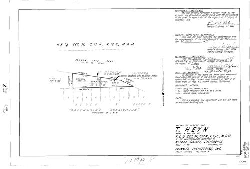 Click to see Record of Survey Book 6, pg. 8 (1976) of Nevada County Recorders Survey Maps Book 6