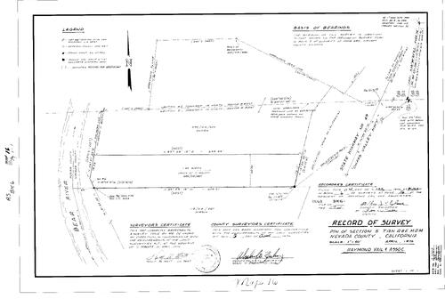Click to see Record of Survey Book 6, pg. 16 (1976) of Nevada County Recorders Survey Maps Book 6