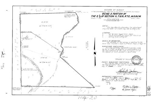 Click to see Record of Survey Book 6, pg. 20 (1976) of Nevada County Recorders Survey Maps Book 6