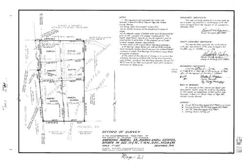 Click to see Record of Survey Book 6, pg. 21 (1976) of Nevada County Recorders Survey Maps Book 6