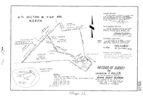 Click to see Record of Survey Book 6, pg. 22 (1976) of Nevada County Recorders Survey Maps Book 6