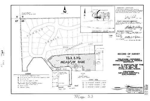Click to see Record of Survey Book 6, pg. 23 (1976) of Nevada County Recorders Survey Maps Book 6
