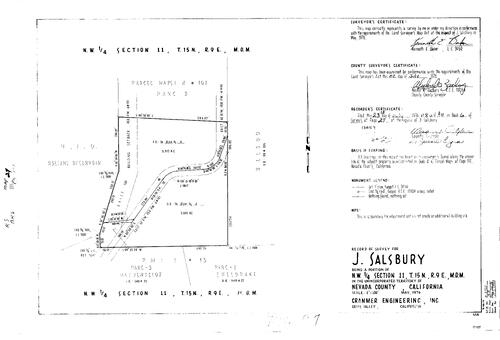 Click to see Record of Survey Book 6, pg. 27 (1976) of Nevada County Recorders Survey Maps Book 6