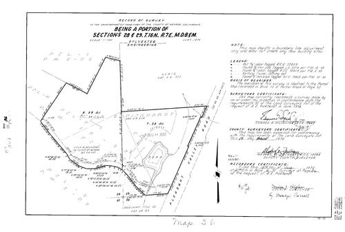 Click to see Record of Survey Book 6, pg. 36 (1976) of Nevada County Recorders Survey Maps Book 6