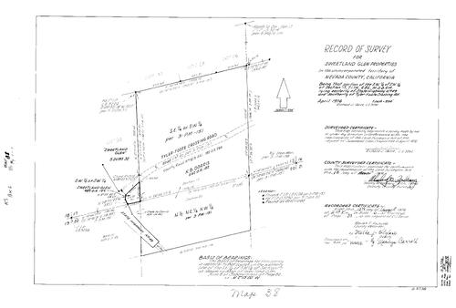 Click to see Record of Survey Book 6, pg. 38 (1976) of Nevada County Recorders Survey Maps Book 6
