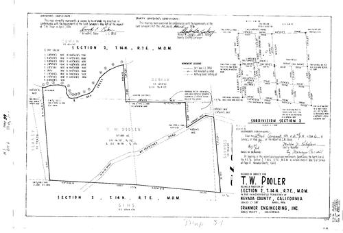 Click to see Record of Survey Book 6, pg. 39 (1976) of Nevada County Recorders Survey Maps Book 6