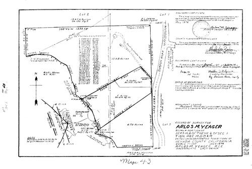 Click to see Record of Survey Book 6, pg. 43 (1976) of Nevada County Recorders Survey Maps Book 6