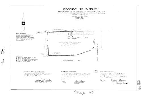 Click to see Record of Survey Book 6, pg. 47 (1976) of Nevada County Recorders Survey Maps Book 6