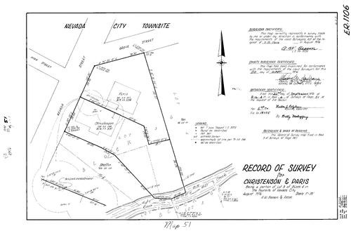 Click to see Record of Survey Book 6, pg. 51 (1976) of Nevada County Recorders Survey Maps Book 6