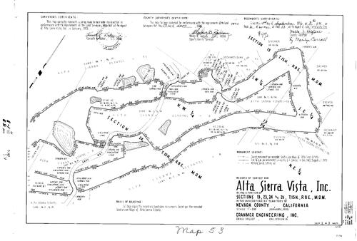Click to see Record of Survey Book 6, pg. 53 (1976) of Nevada County Recorders Survey Maps Book 6