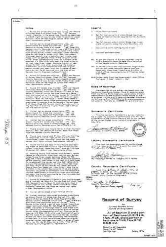 Click to see Record of Survey Book 6, pg. 55 (1976) of Nevada County Recorders Survey Maps Book 6