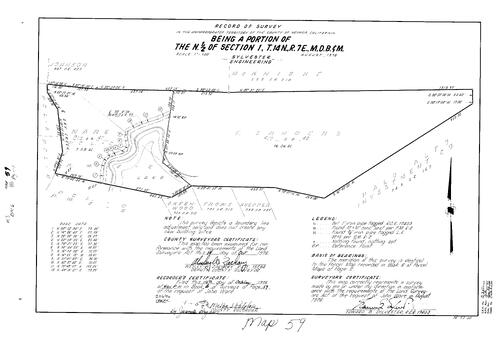 Click to see Record of Survey Book 6, pg. 59 (1976) of Nevada County Recorders Survey Maps Book 6