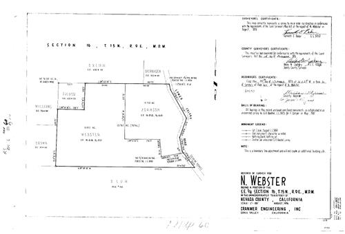 Click to see Record of Survey Book 6, pg. 60 (1976) of Nevada County Recorders Survey Maps Book 6