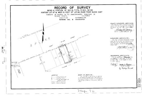 Click to see Record of Survey Book 6, pg. 76 (1976) of Nevada County Recorders Survey Maps Book 6