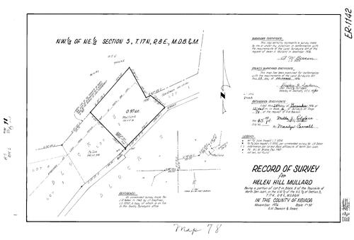 Click to see Record of Survey Book 6, pg. 78 (1976) of Nevada County Recorders Survey Maps Book 6