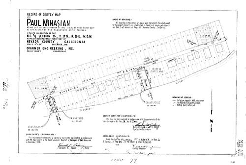 Click to see Record of Survey Book 6, pg. 79 (1977) of Nevada County Recorders Survey Maps Book 6