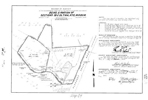 Click to see Record of Survey Book 6, pg. 84 (1977) of Nevada County Recorders Survey Maps Book 6