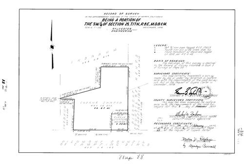 Click to see Record of Survey Book 6, pg. 88 (1977) of Nevada County Recorders Survey Maps Book 6