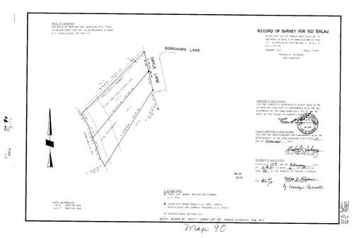 Click to see Record of Survey Book 6, pg. 90 (1977) of Nevada County Recorders Survey Maps Book 6
