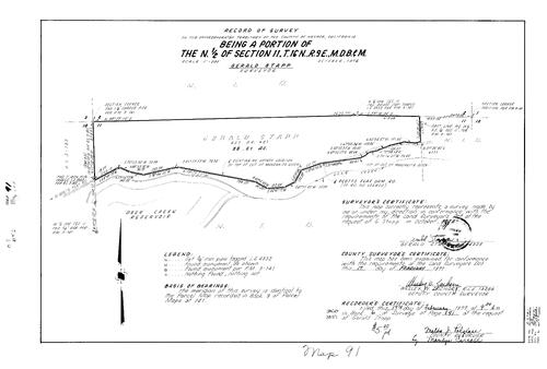 Click to see Record of Survey Book 6, pg. 91 (1977) of Nevada County Recorders Survey Maps Book 6