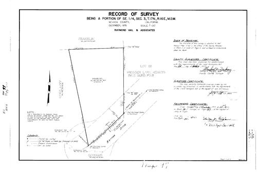 Click to see Record of Survey Book 6, pg. 97 (1977) of Nevada County Recorders Survey Maps Book 6