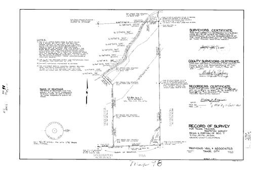 Click to see Record of Survey Book 6, pg. 98 (1977) of Nevada County Recorders Survey Maps Book 6