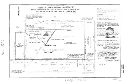 Click to see Record of Survey Book 6, pg. 100 (1977) of Nevada County Recorders Survey Maps Book 6