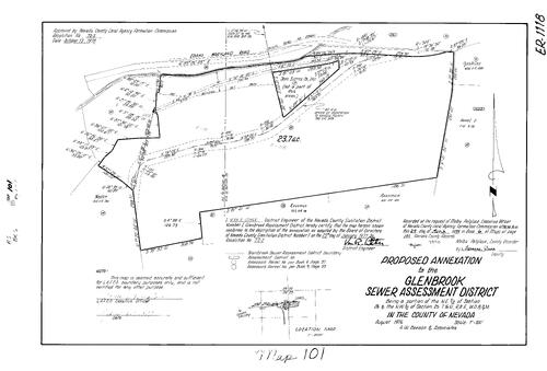 Click to see Record of Survey Book 6, pg. 101 (1977) of Nevada County Recorders Survey Maps Book 6