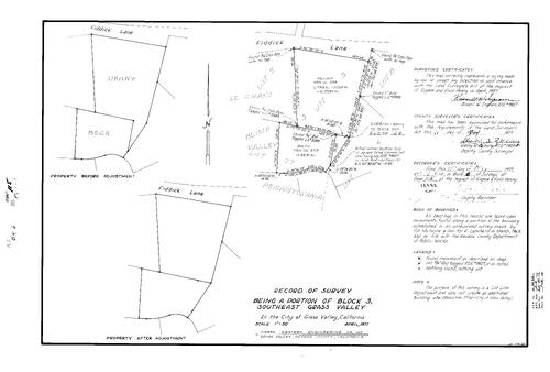 Click to see Record of Survey Book 6, pg. 115 (1977) of Nevada County Recorders Survey Maps Book 6