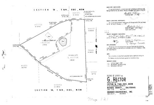 Click to see Record of Survey Book 6, pg. 121 (1977) of Nevada County Recorders Survey Maps Book 6