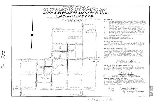 Click to see Record of Survey Book 6, pg. 126 (1977) of Nevada County Recorders Survey Maps Book 6