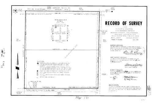 Click to see Record of Survey Book 6, pg. 131 (1977) of Nevada County Recorders Survey Maps Book 6