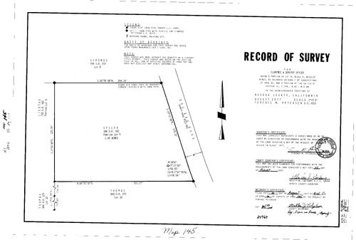 Click to see Record of Survey Book 6, pg. 145 (1977) of Nevada County Recorders Survey Maps Book 6