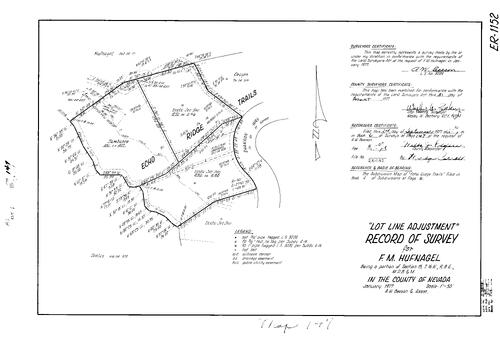 Click to see Record of Survey Book 6, pg. 147 (1977) of Nevada County Recorders Survey Maps Book 6