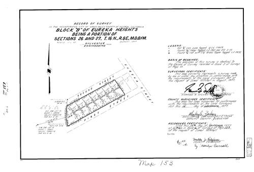 Click to see Record of Survey Book 6, pg. 153 (1977) of Nevada County Recorders Survey Maps Book 6