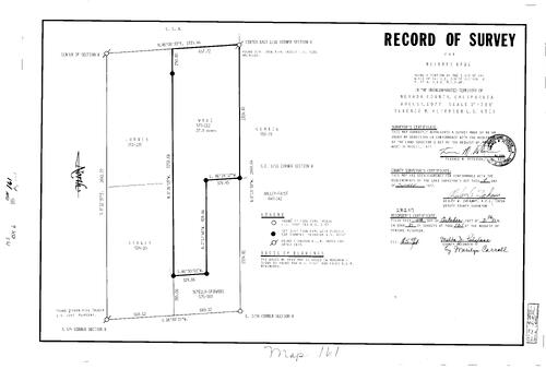 Click to see Record of Survey Book 6, pg. 161 (1977) of Nevada County Recorders Survey Maps Book 6