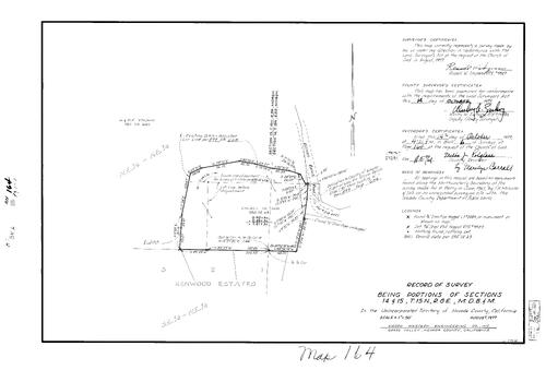 Click to see Record of Survey Book 6, pg. 164 (1977) of Nevada County Recorders Survey Maps Book 6