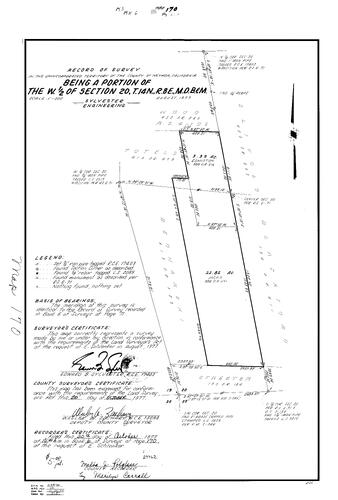 Click to see Record of Survey Book 6, pg. 170 (1977) of Nevada County Recorders Survey Maps Book 6