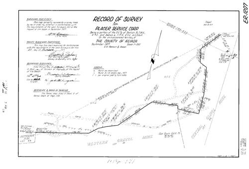 Click to see Record of Survey Book 6, pg. 171 (1977) of Nevada County Recorders Survey Maps Book 6