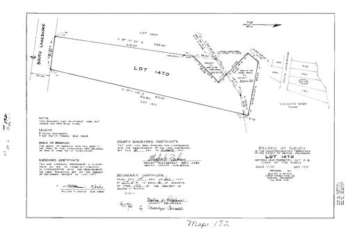 Click to see Record of Survey Book 6, pg. 172 (1977) of Nevada County Recorders Survey Maps Book 6