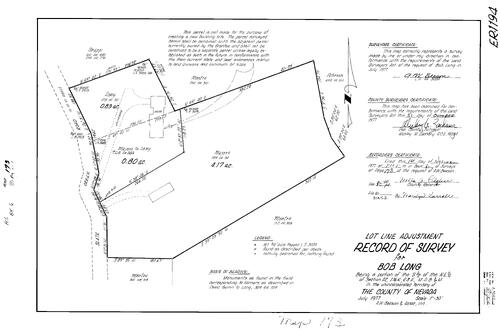 Click to see Record of Survey Book 6, pg. 173 (1977) of Nevada County Recorders Survey Maps Book 6